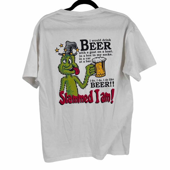 Fruit of the Loom Other - Drunk Grinch Slammed I am men’s t-shirt large Christmas holiday beer drinking